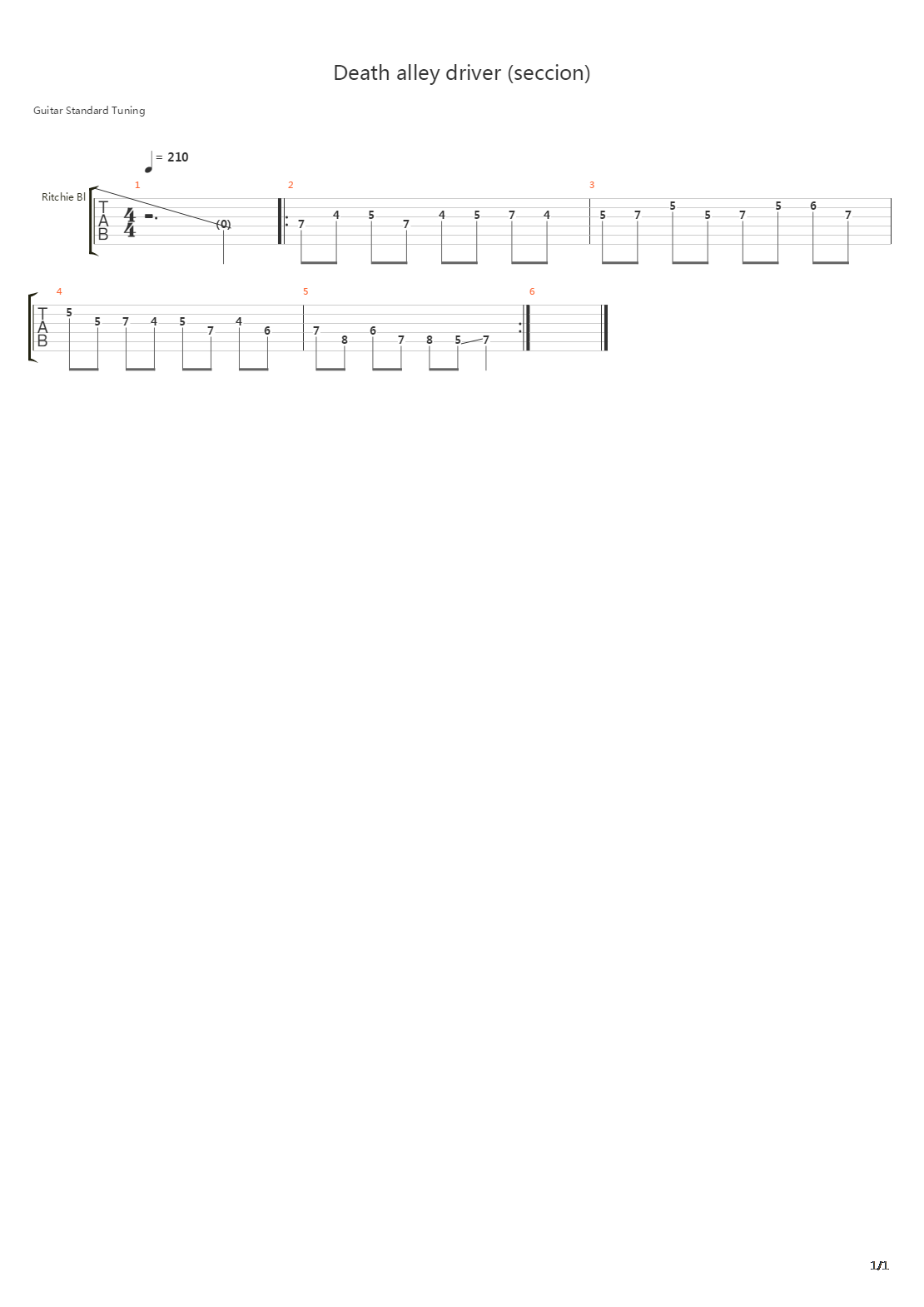 Ejercice 1吉他谱