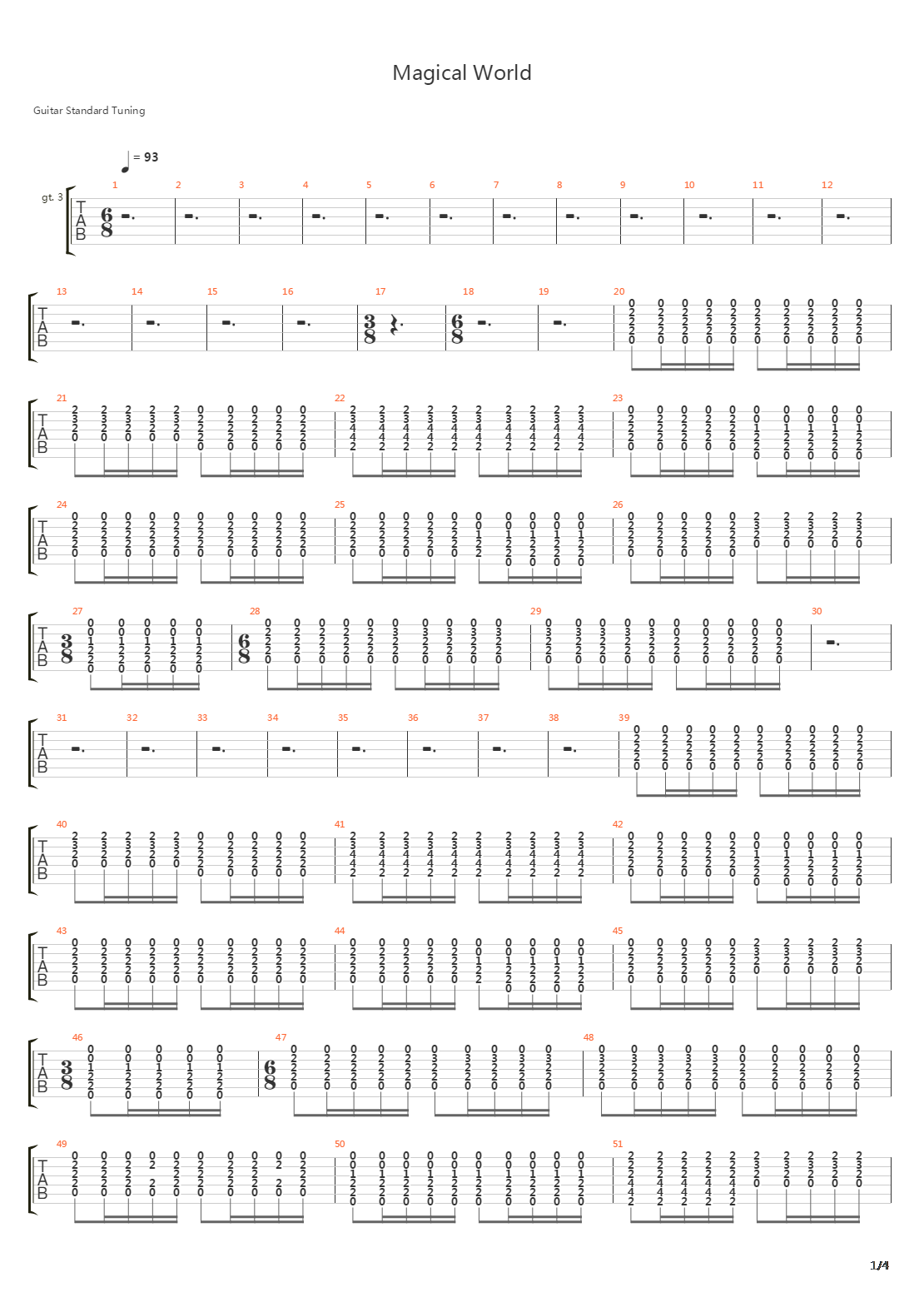 Magical World吉他谱