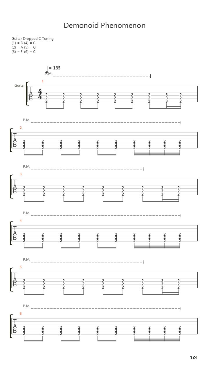Demonoid Phenomenon吉他谱