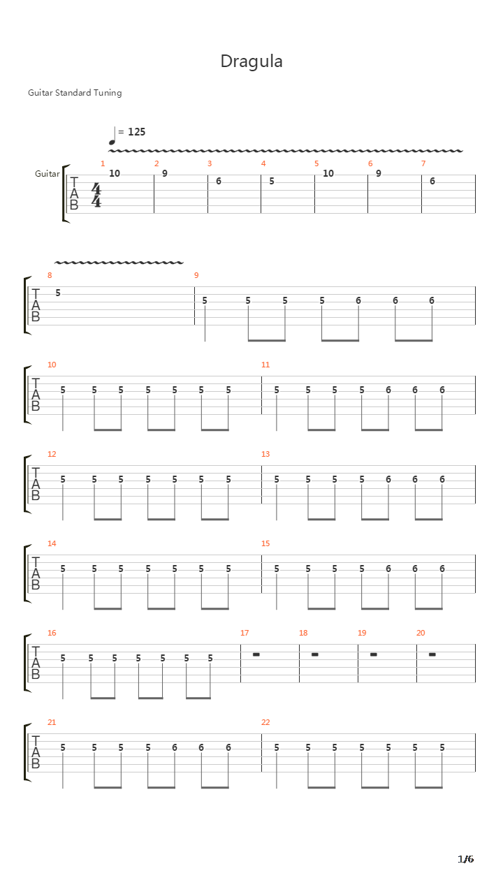 Dragula吉他谱