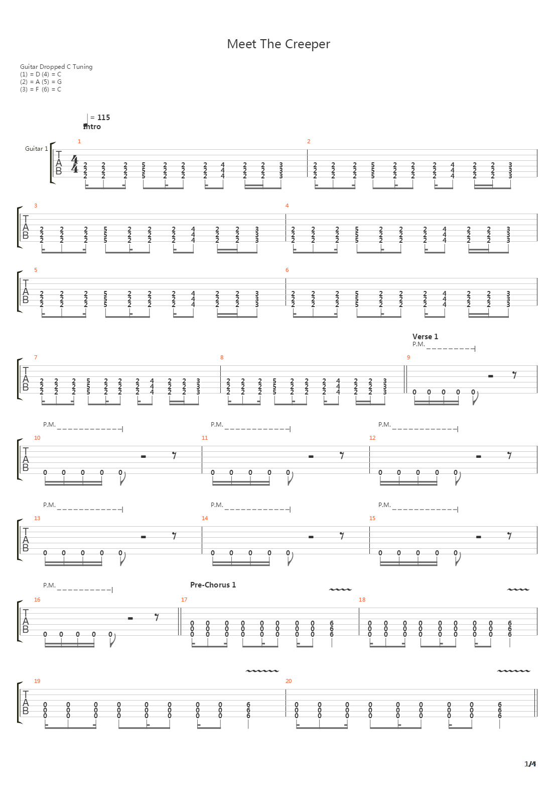 Meet The Creeper吉他谱