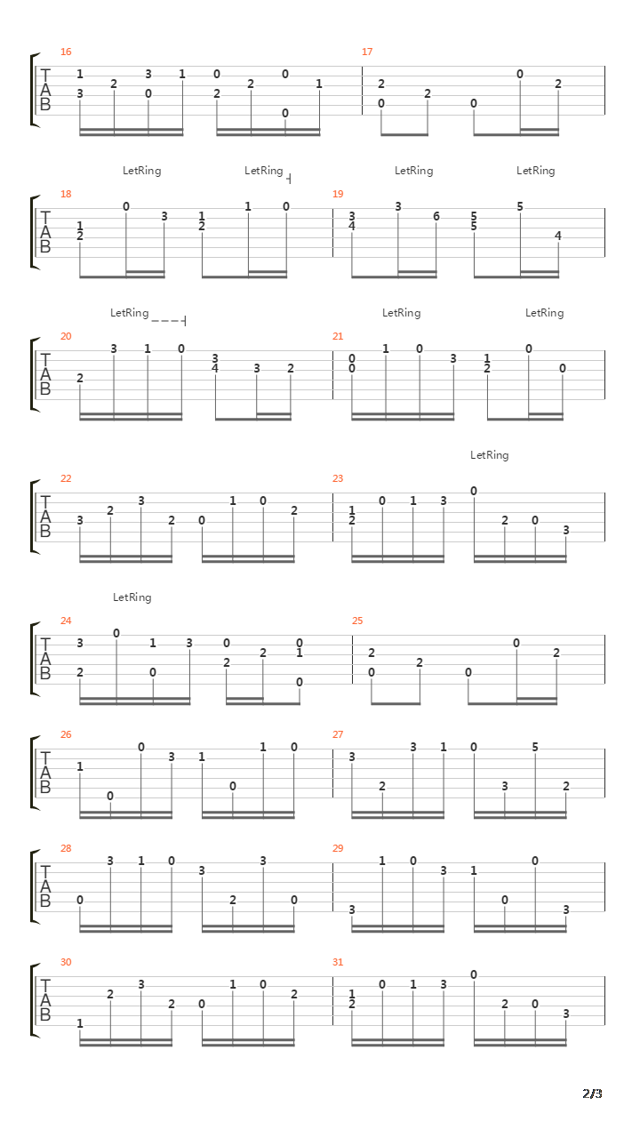 Alman吉他谱