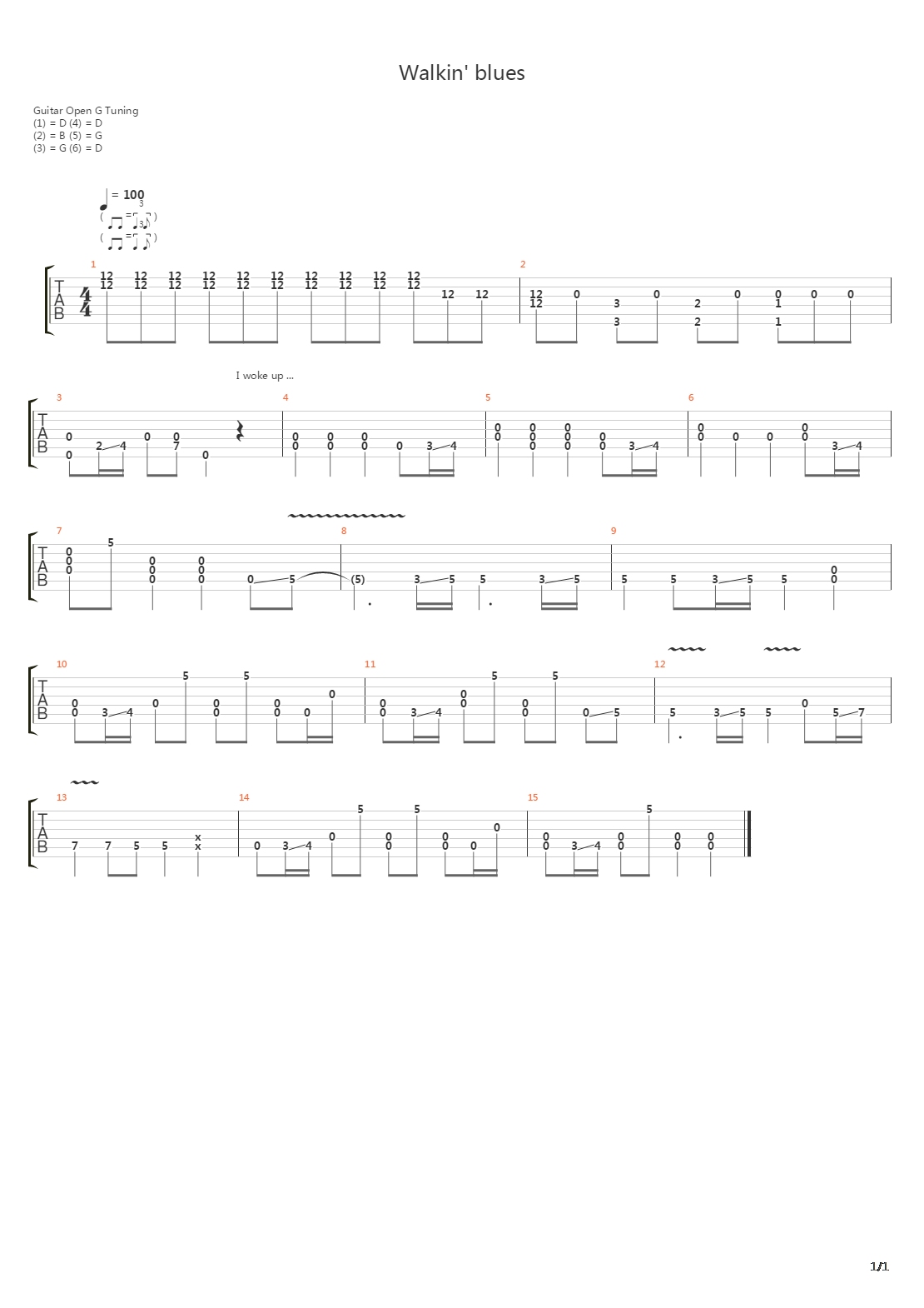 Walkin Blues吉他谱