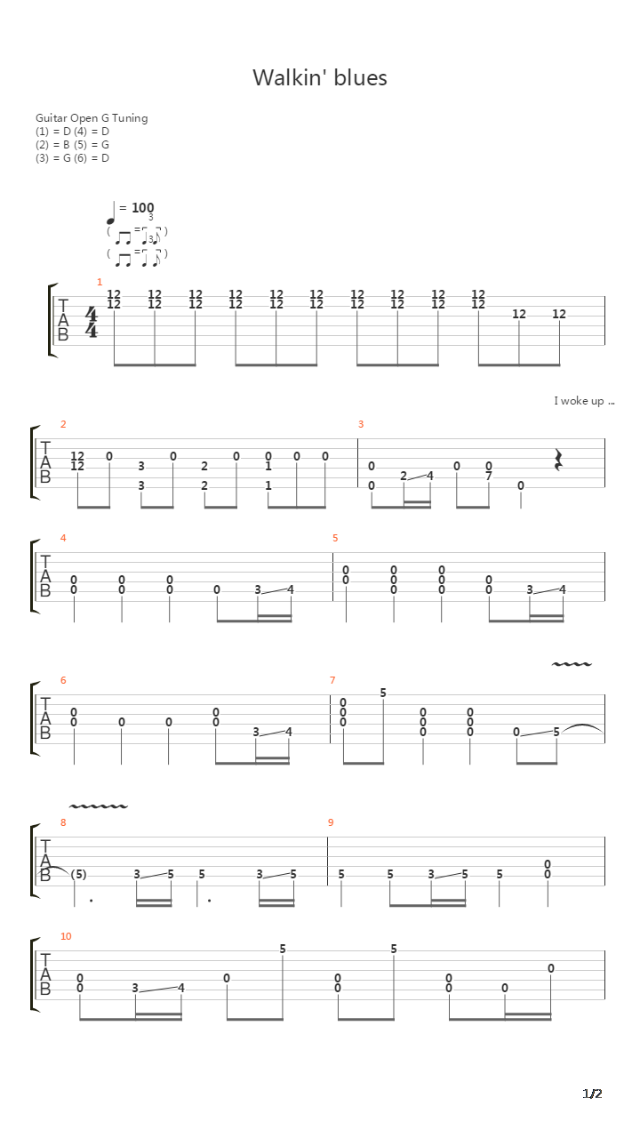 Walkin Blues吉他谱