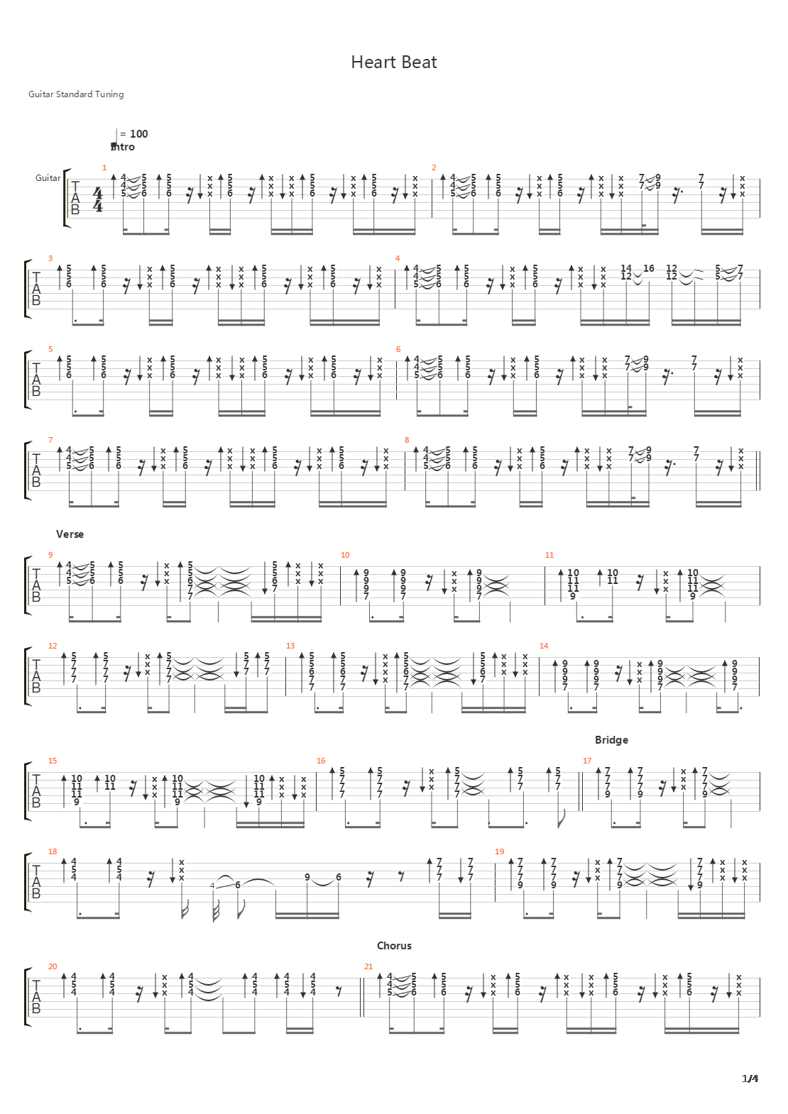 Heart Breat吉他谱