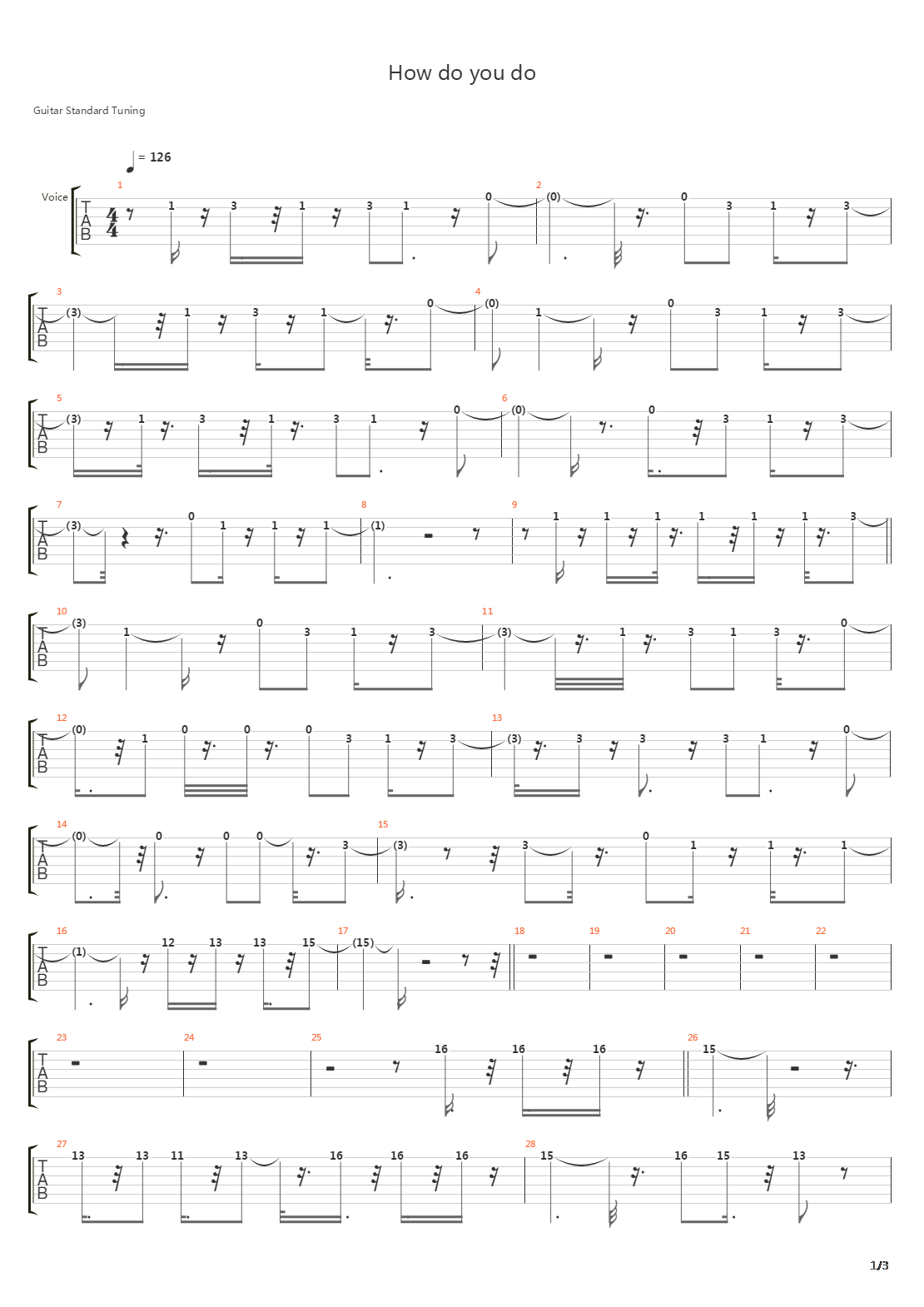 How Do You Do吉他谱
