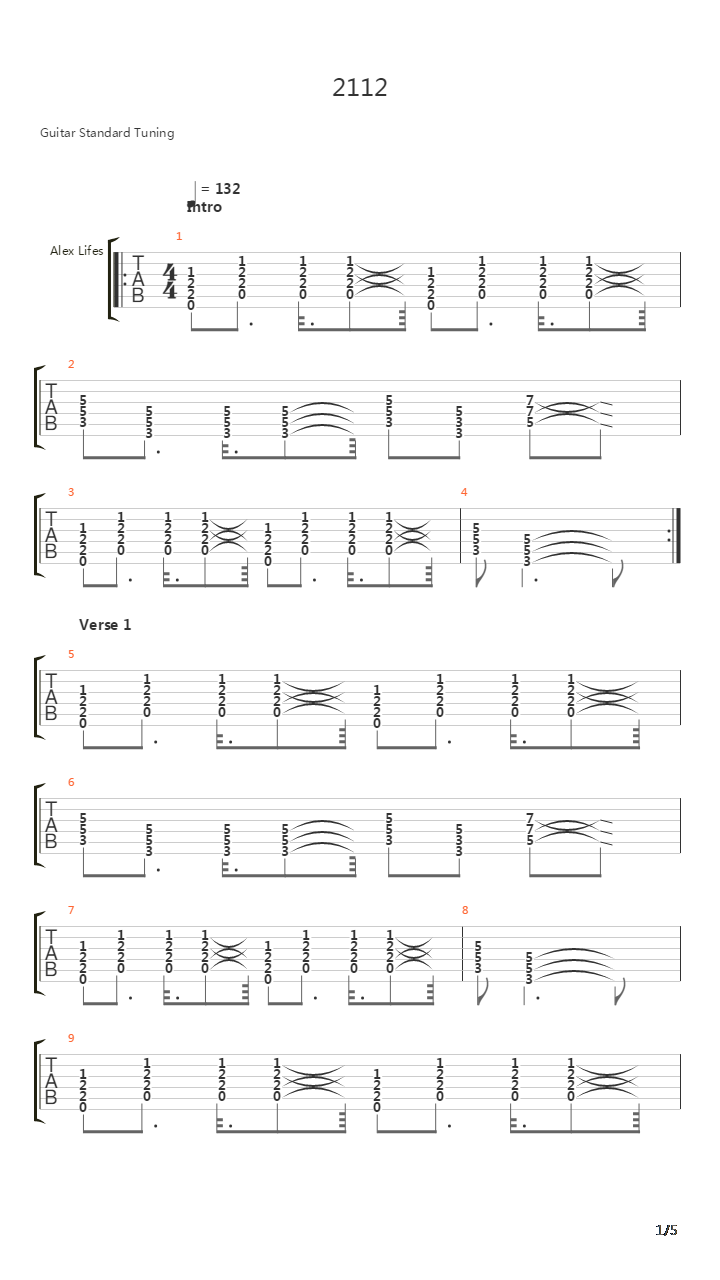 2112 - Ii The Temples Of Syrinx吉他谱