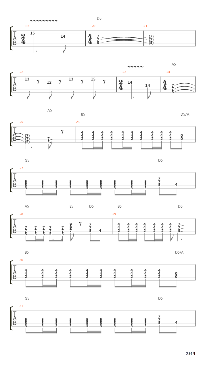 2112吉他谱