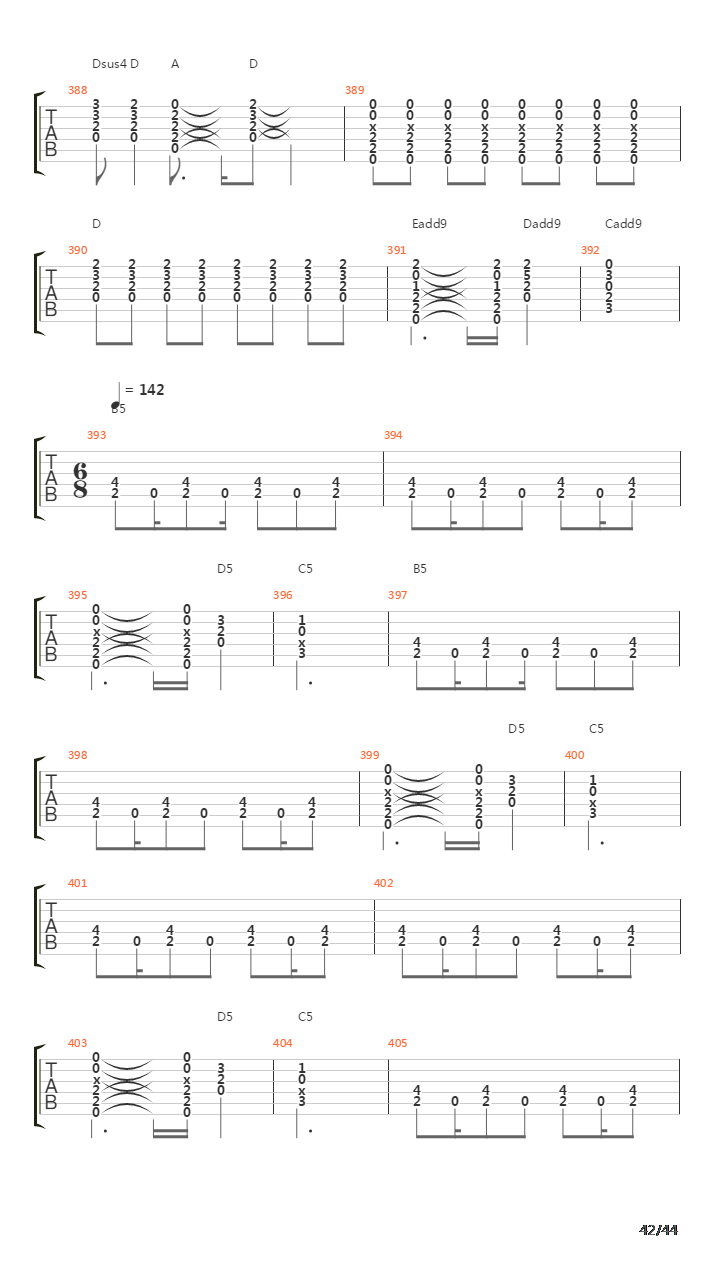 2112吉他谱