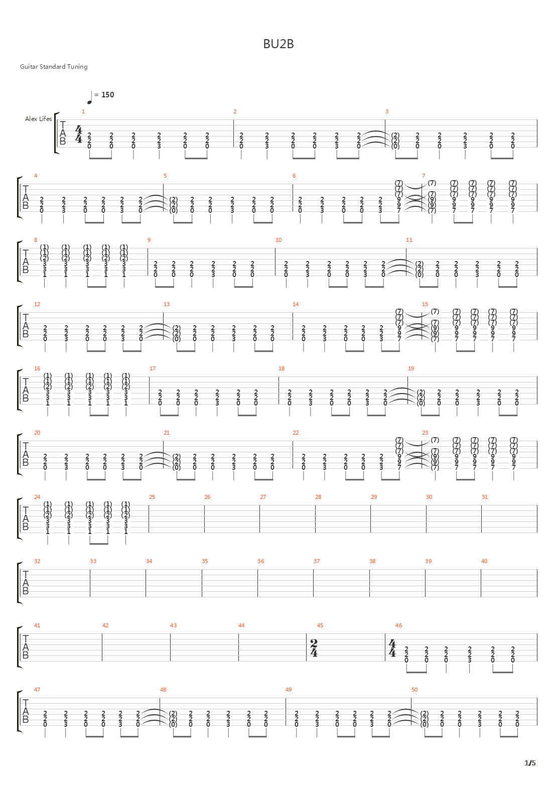 Bu2b吉他谱