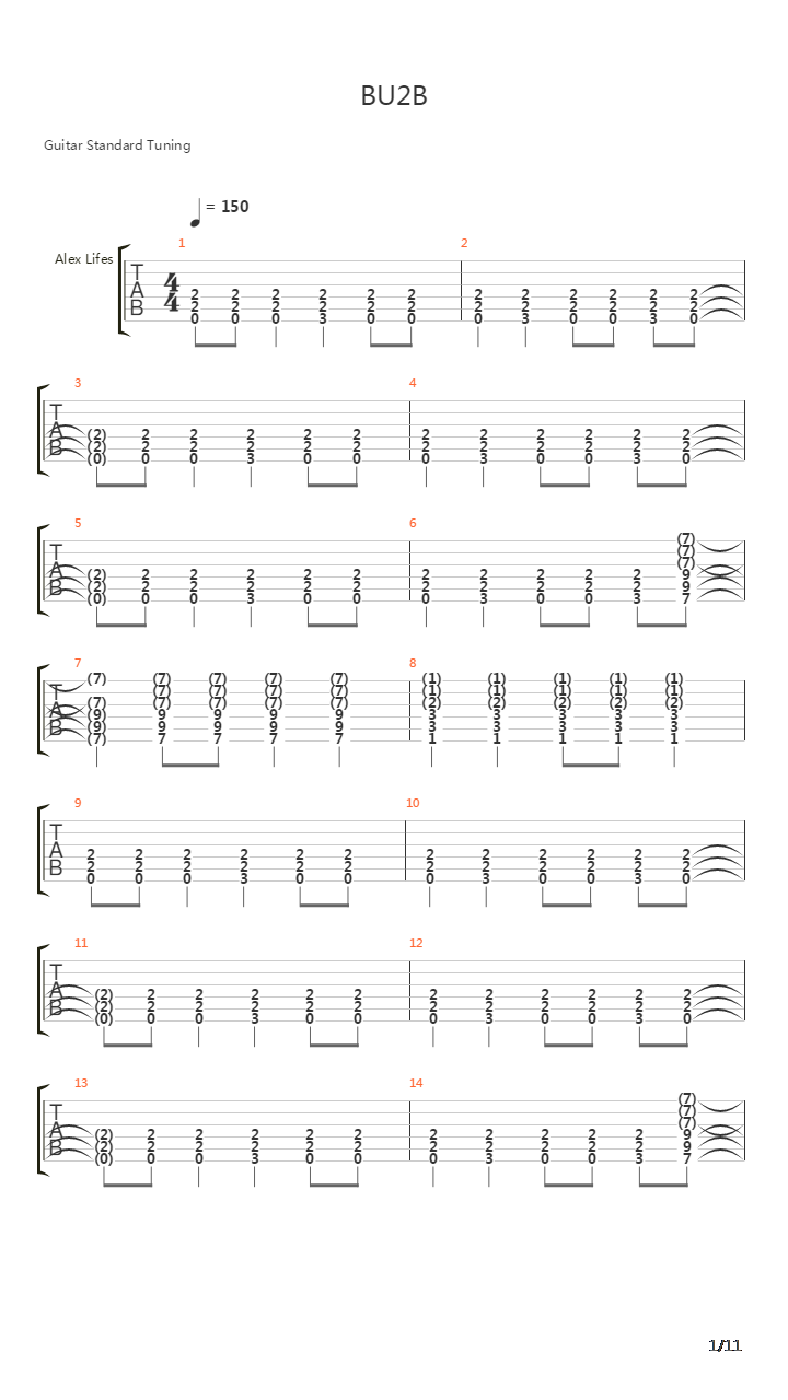 Bu2b吉他谱