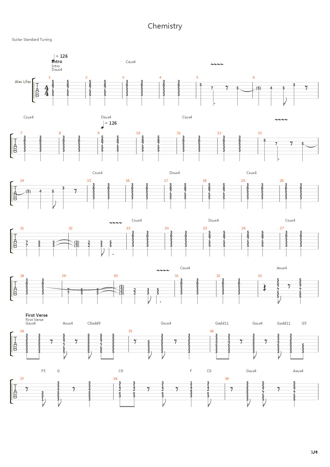 Chemistry吉他谱