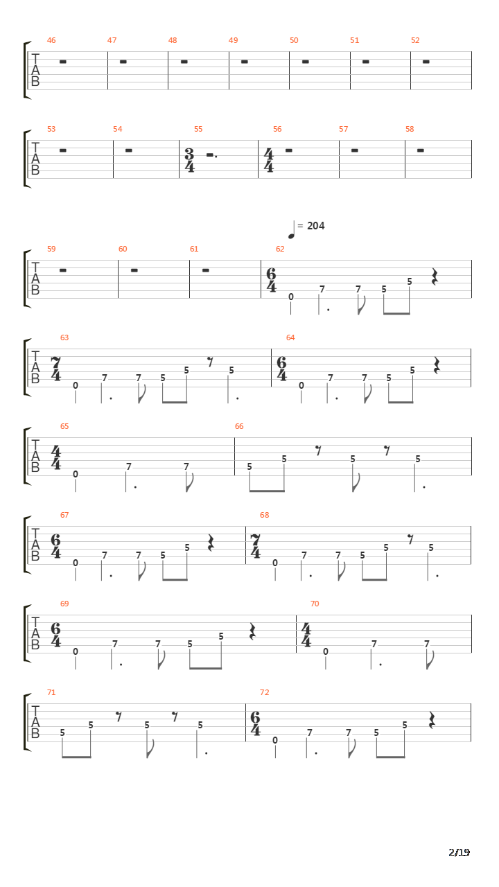 Cygnus X-1 Book I吉他谱