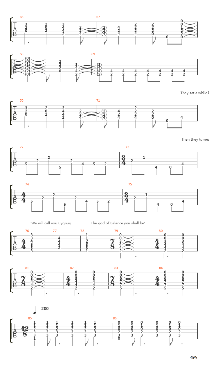 Cygnus X-1 Book Ii Hemispheres V Cygnus - Bringer Of Balance吉他谱