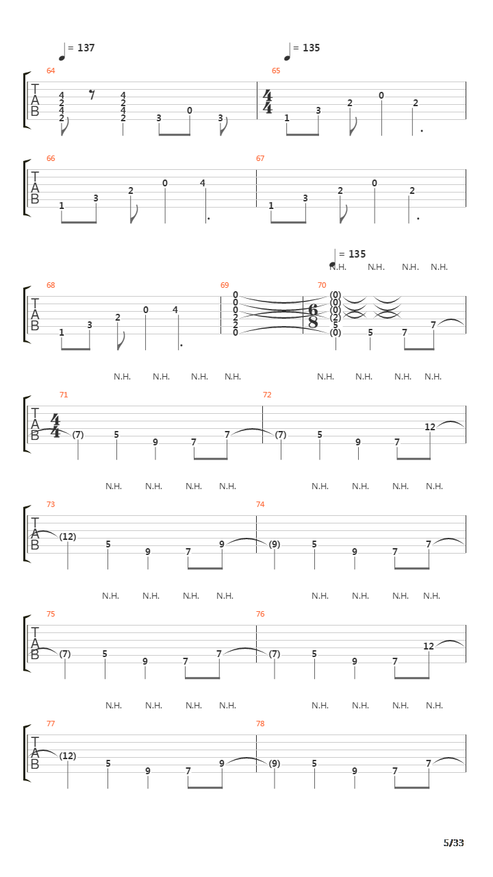 Cygnus X-1 Book Ii Hemispheres吉他谱