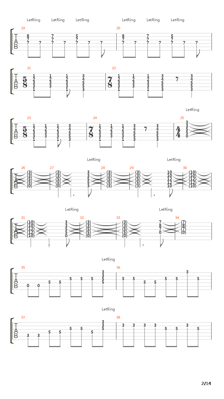 Distant Early Warning吉他谱