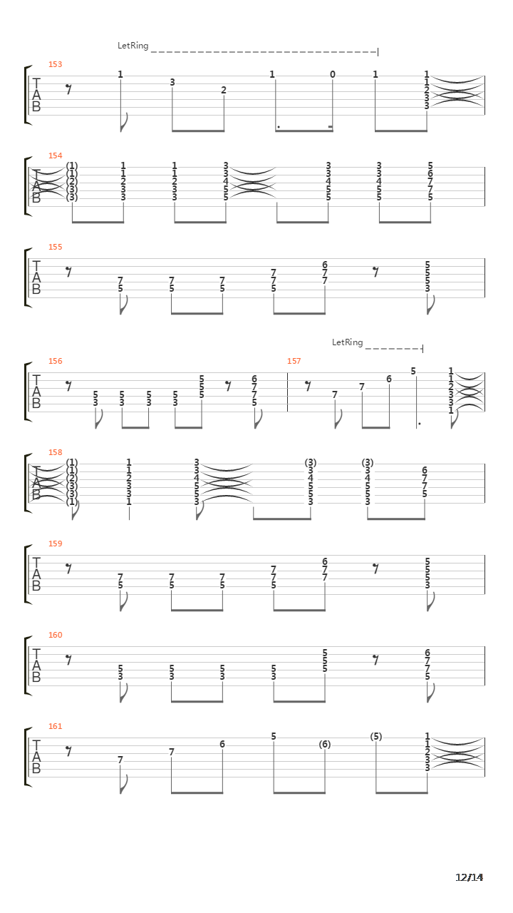 Distant Early Warning吉他谱