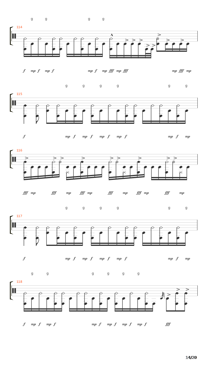 Freewill吉他谱