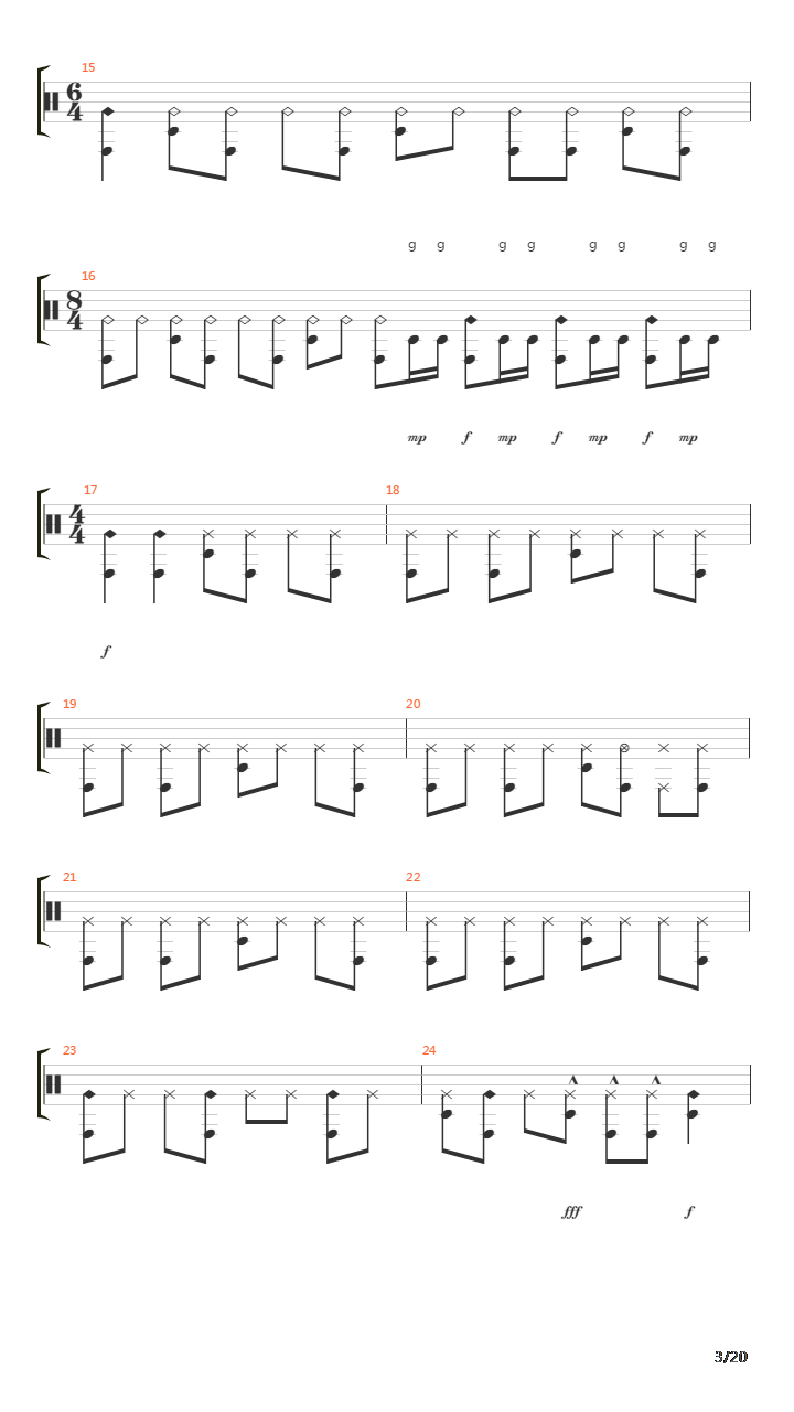 Freewill吉他谱