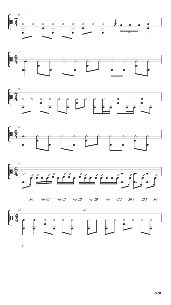 Freewill吉他谱