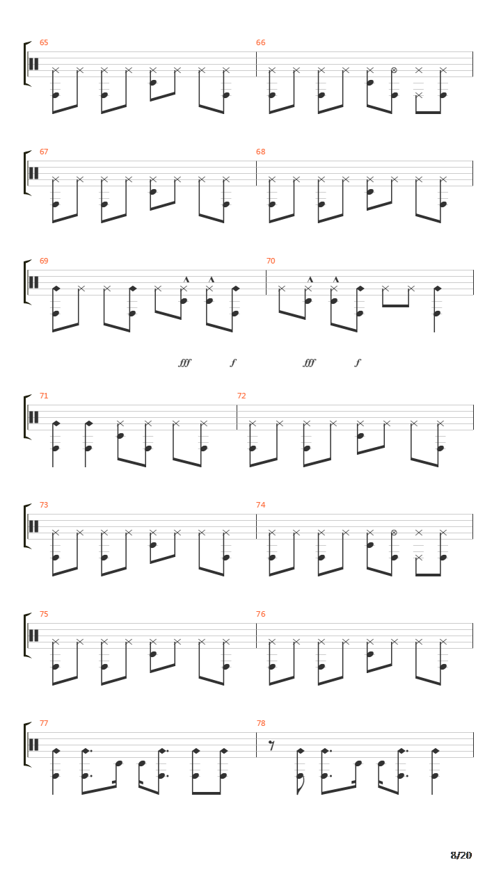 Freewill吉他谱