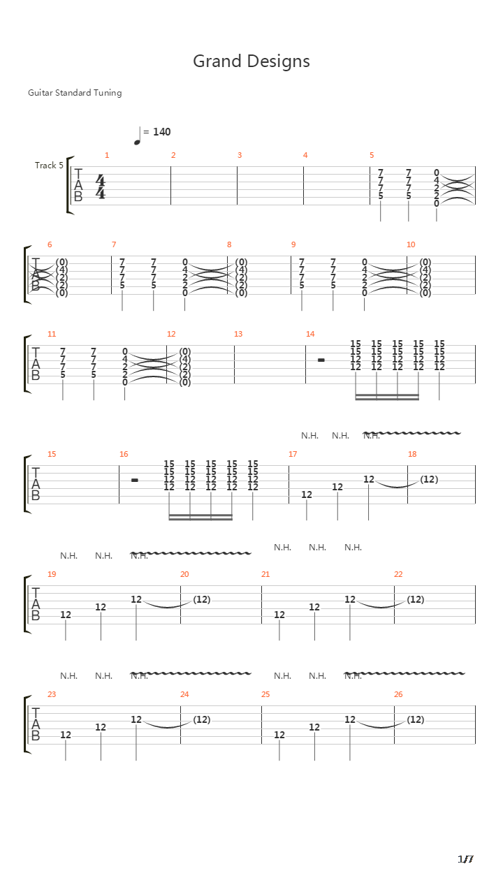 Grand Designs吉他谱