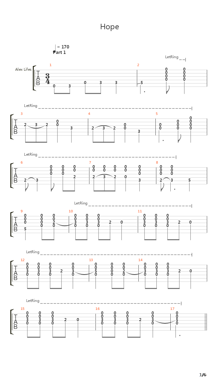 Hope吉他谱