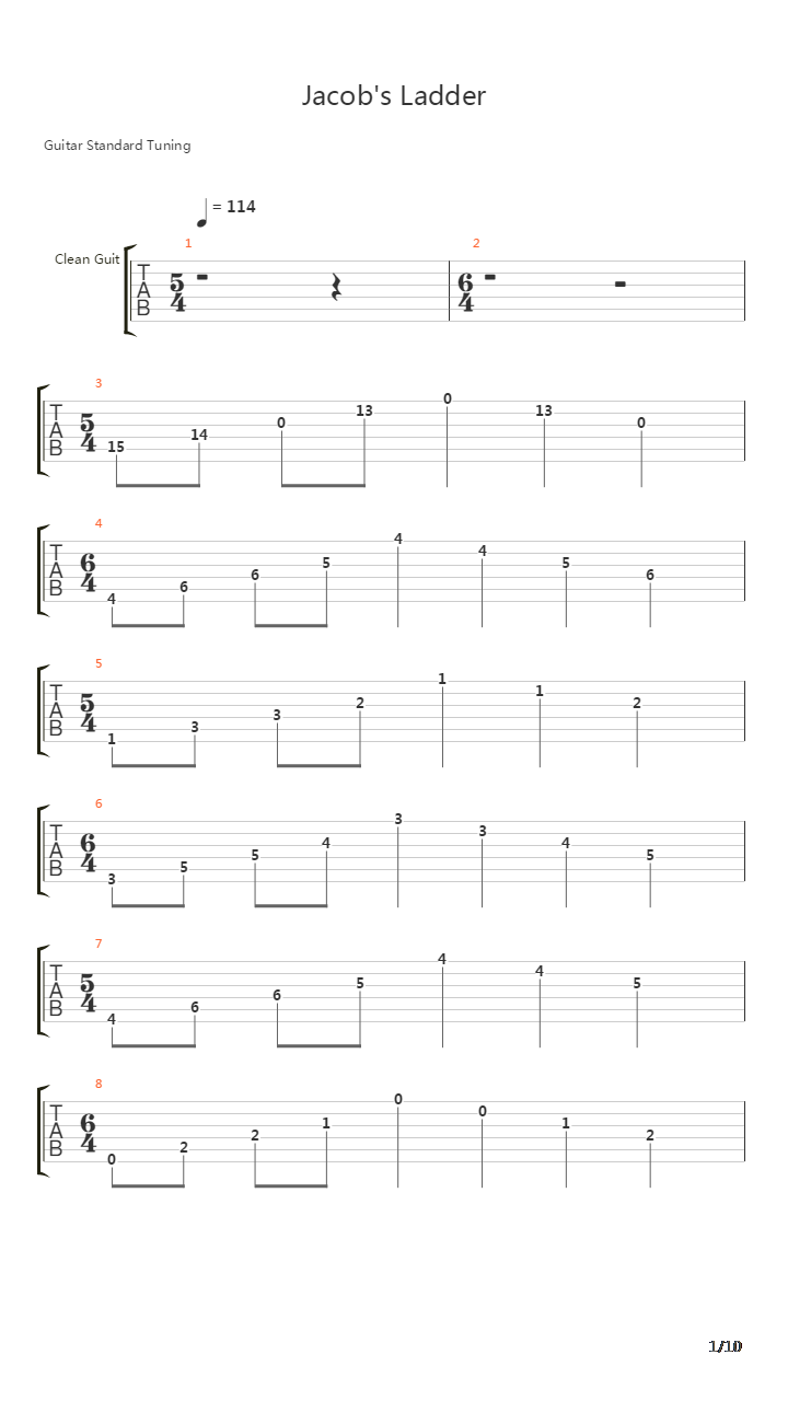Jacobs Ladder吉他谱