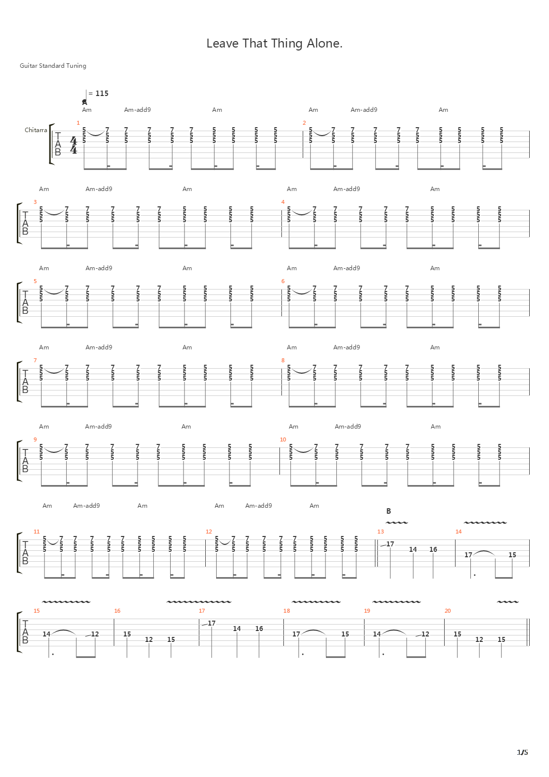 Leave That Thing Alone吉他谱