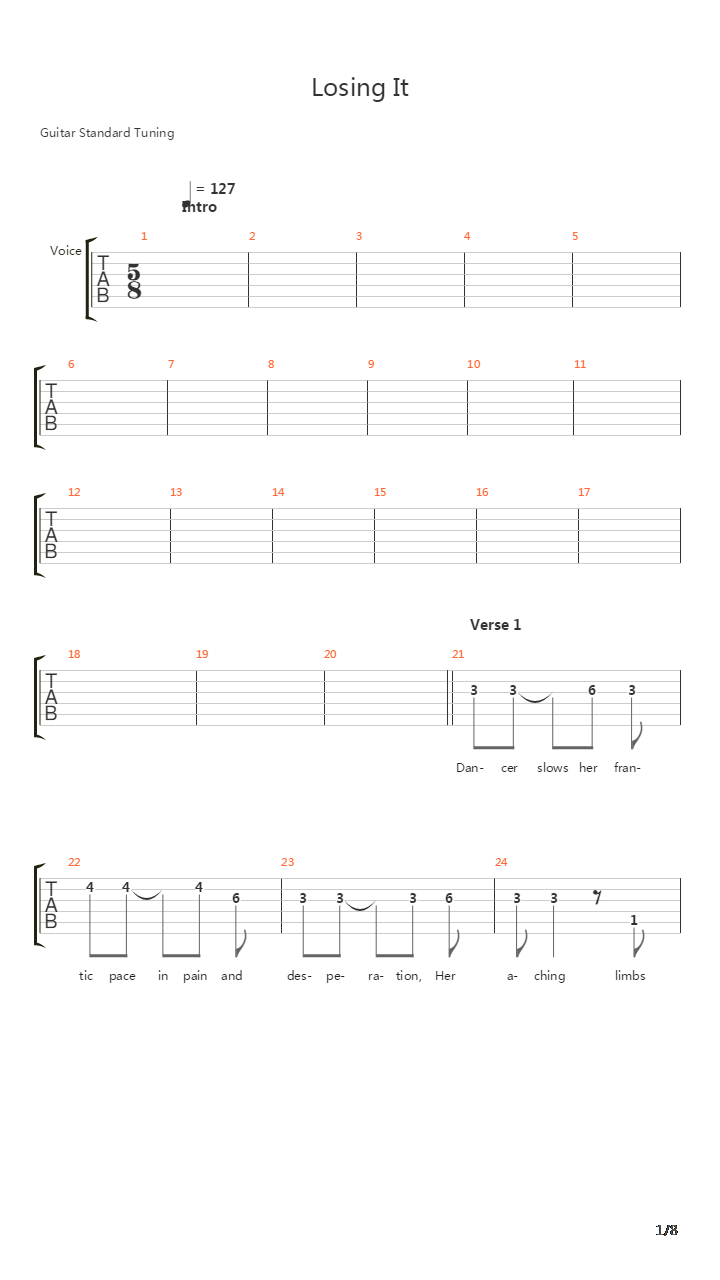 Losing It吉他谱