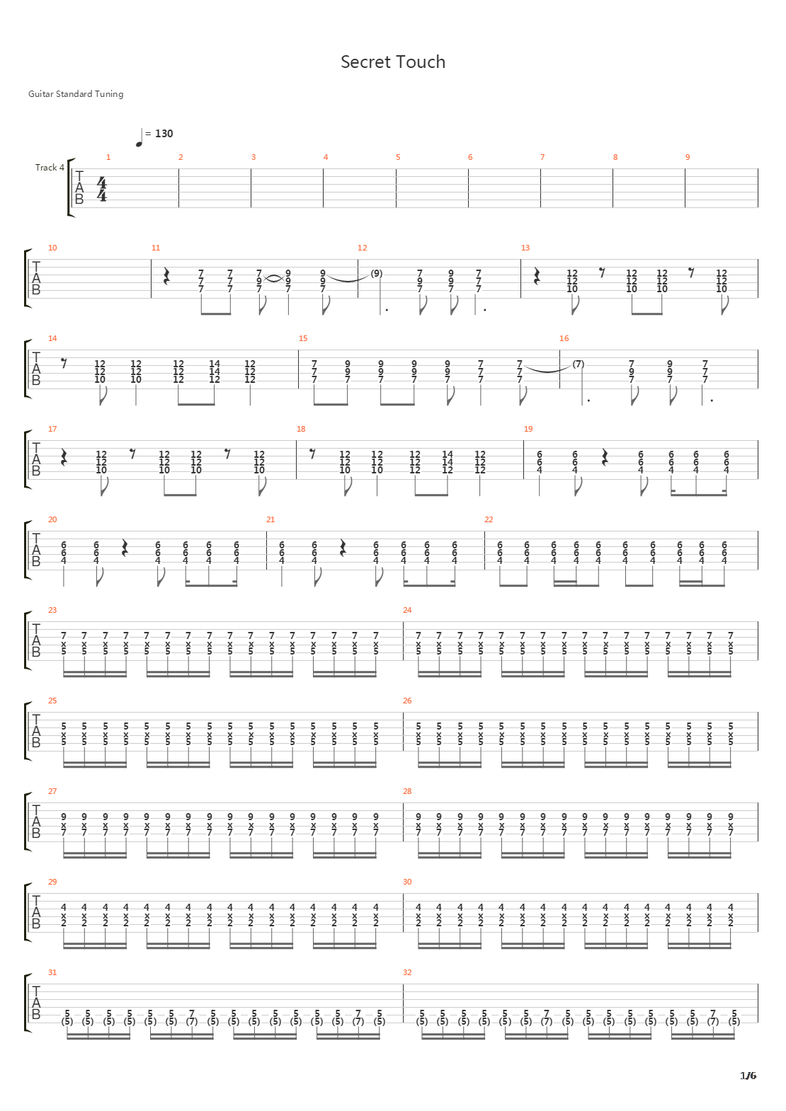Secret Touch吉他谱