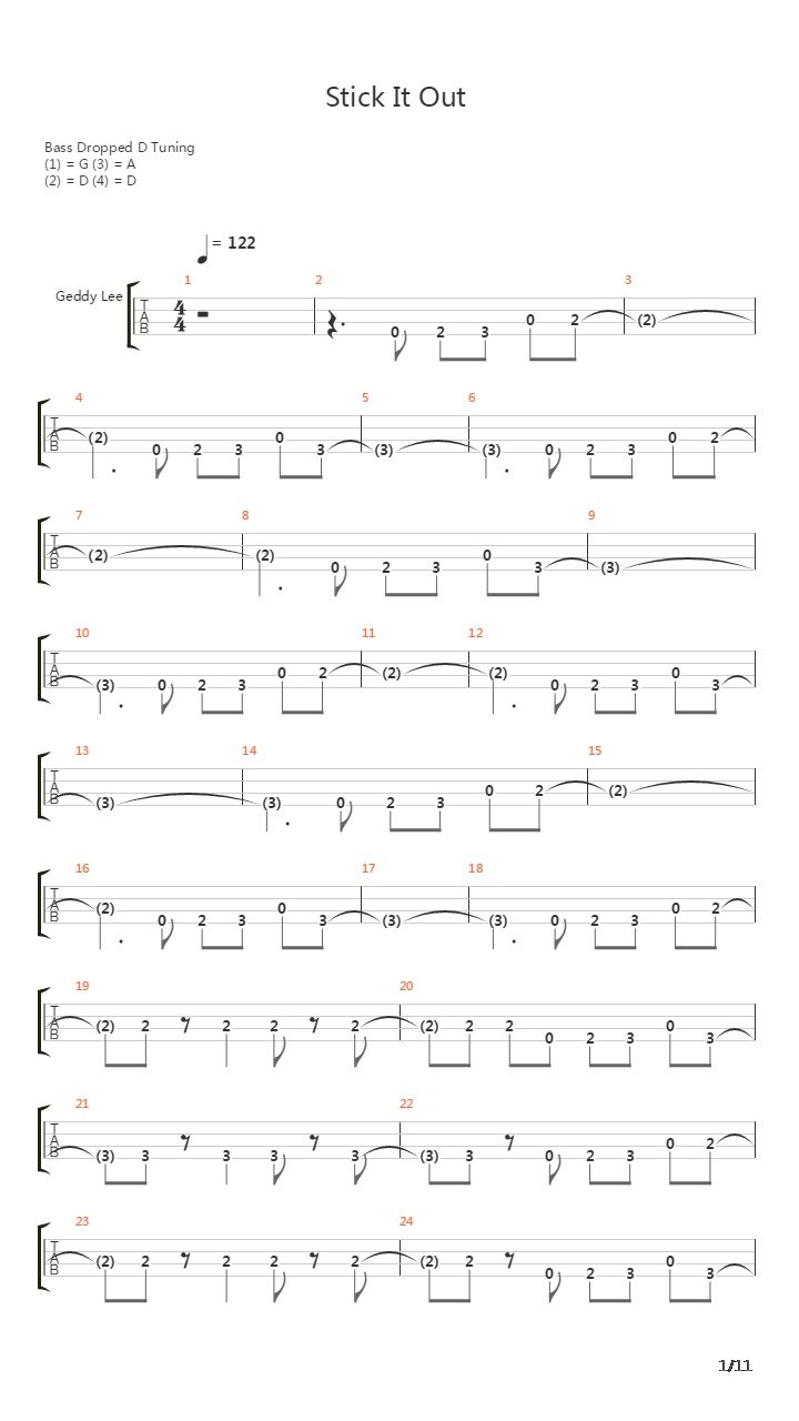 Stick It Out吉他谱