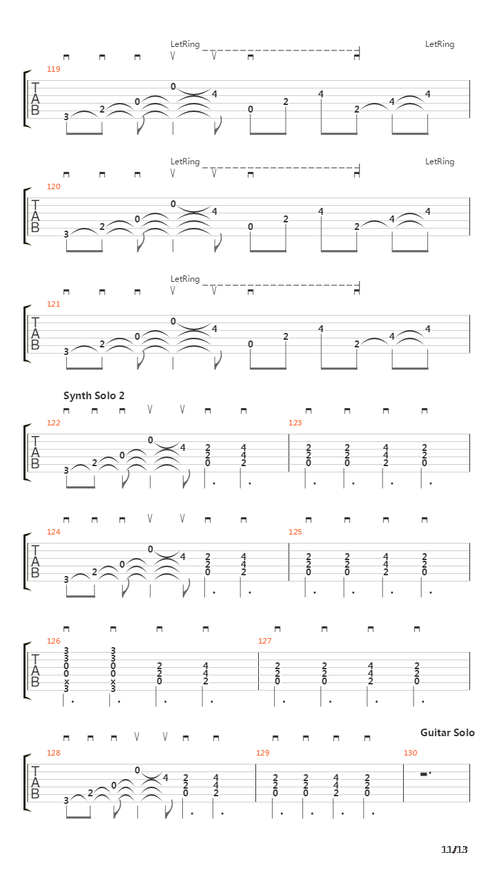 Subdivisions吉他谱