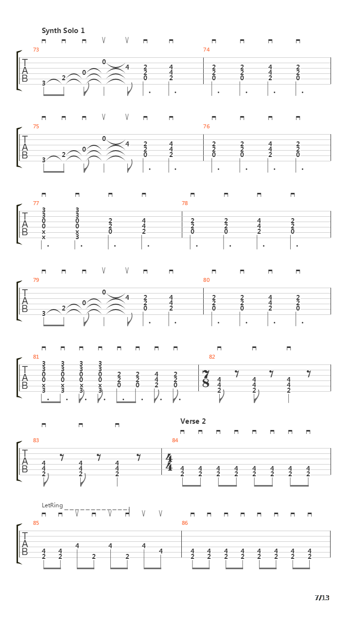 Subdivisions吉他谱