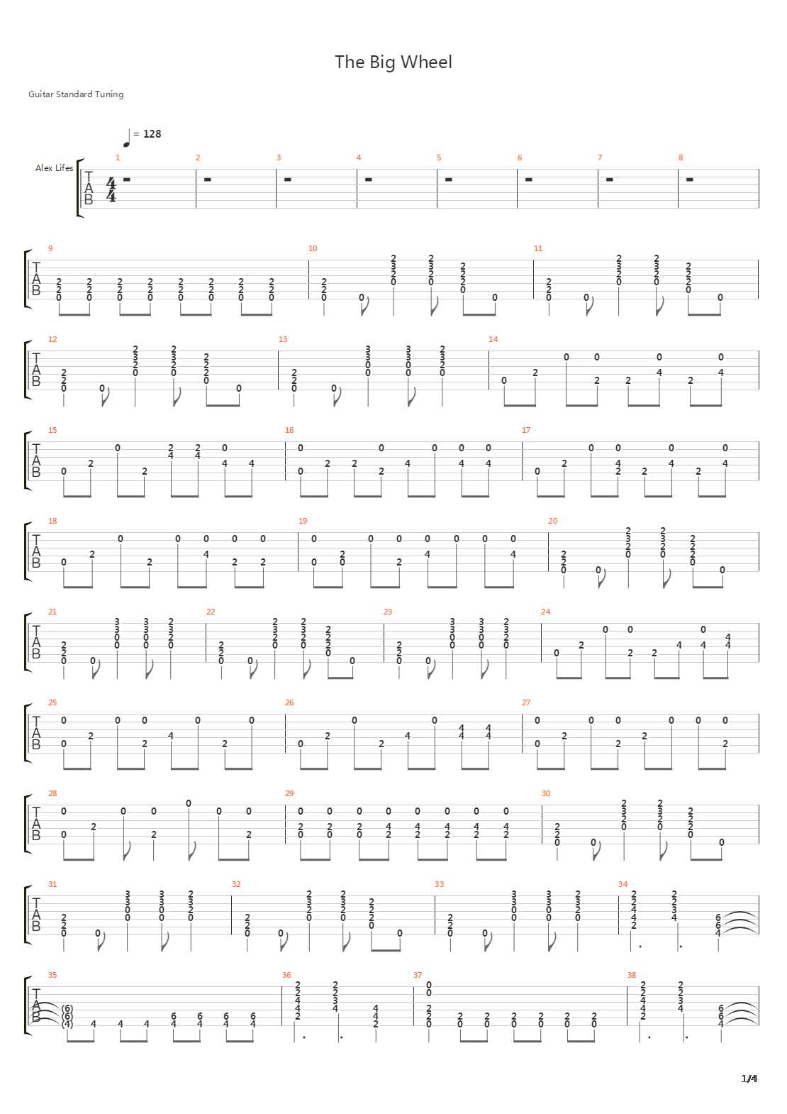 The Big Wheel吉他谱