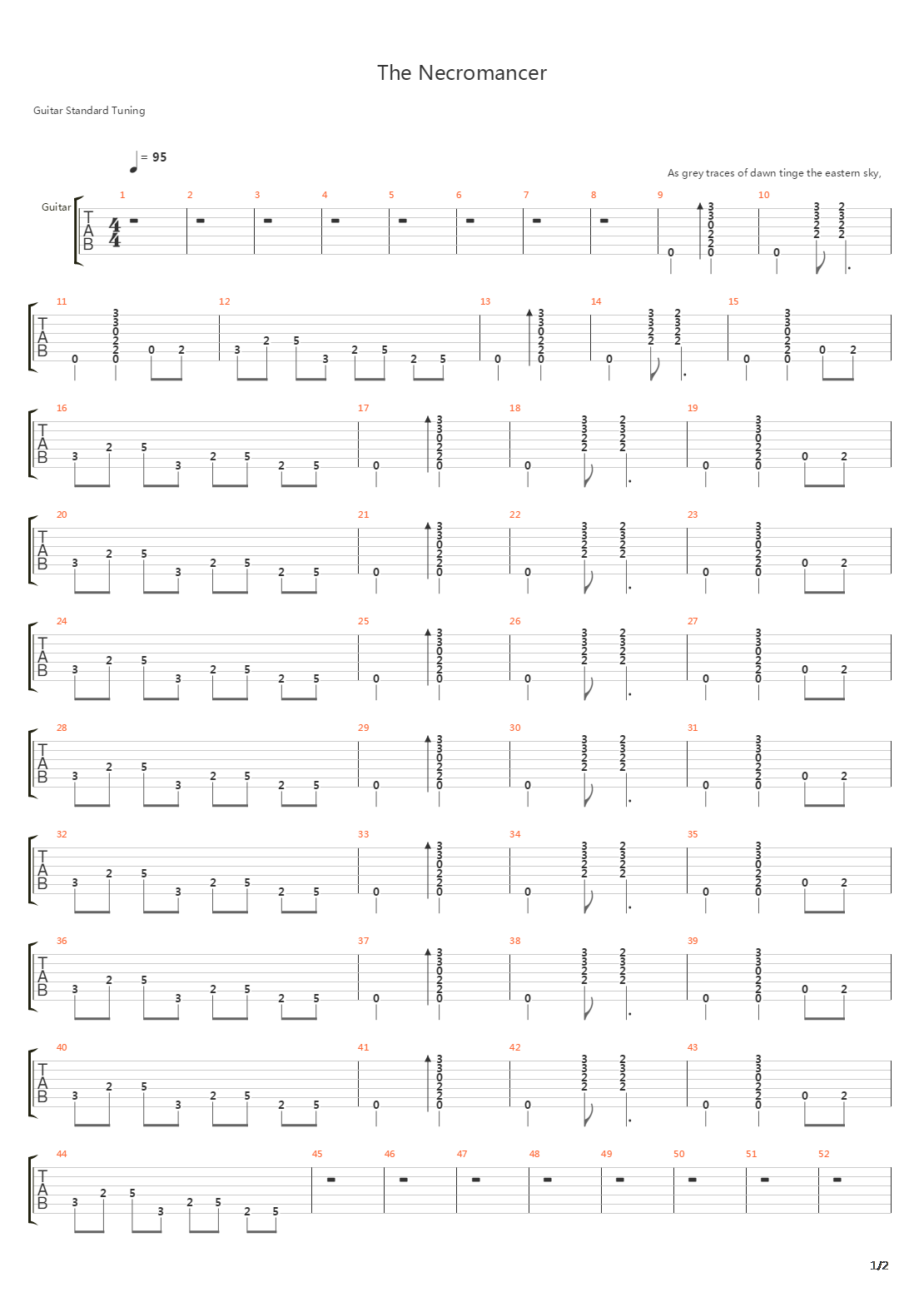 The Necromancer I Into The Darkness吉他谱