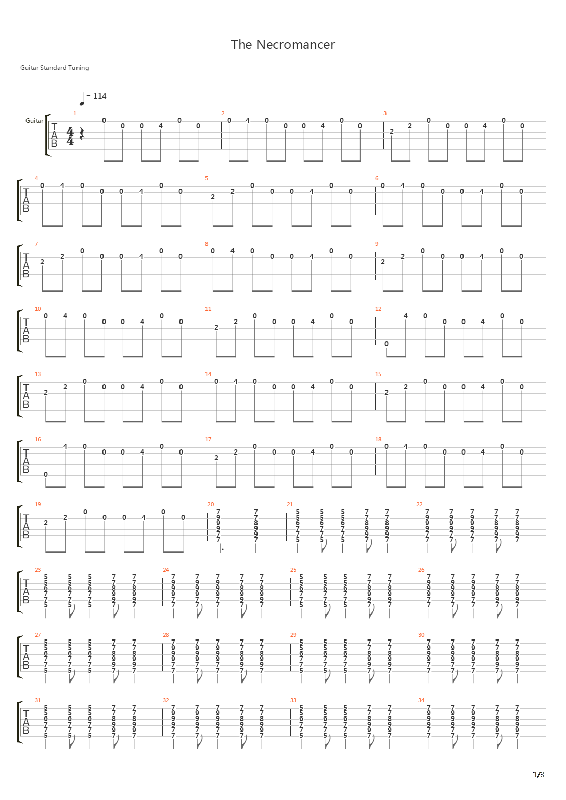 The Necromancer Iii Return Of The Prince吉他谱