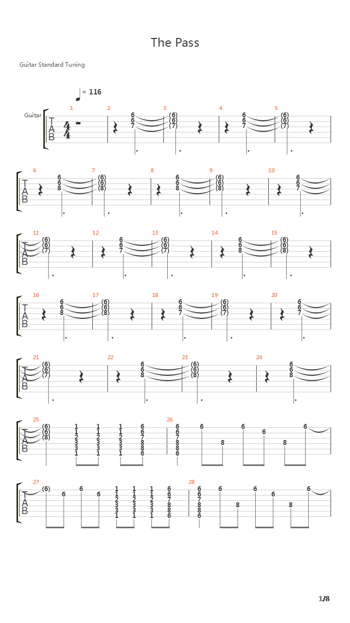 The Pass吉他谱