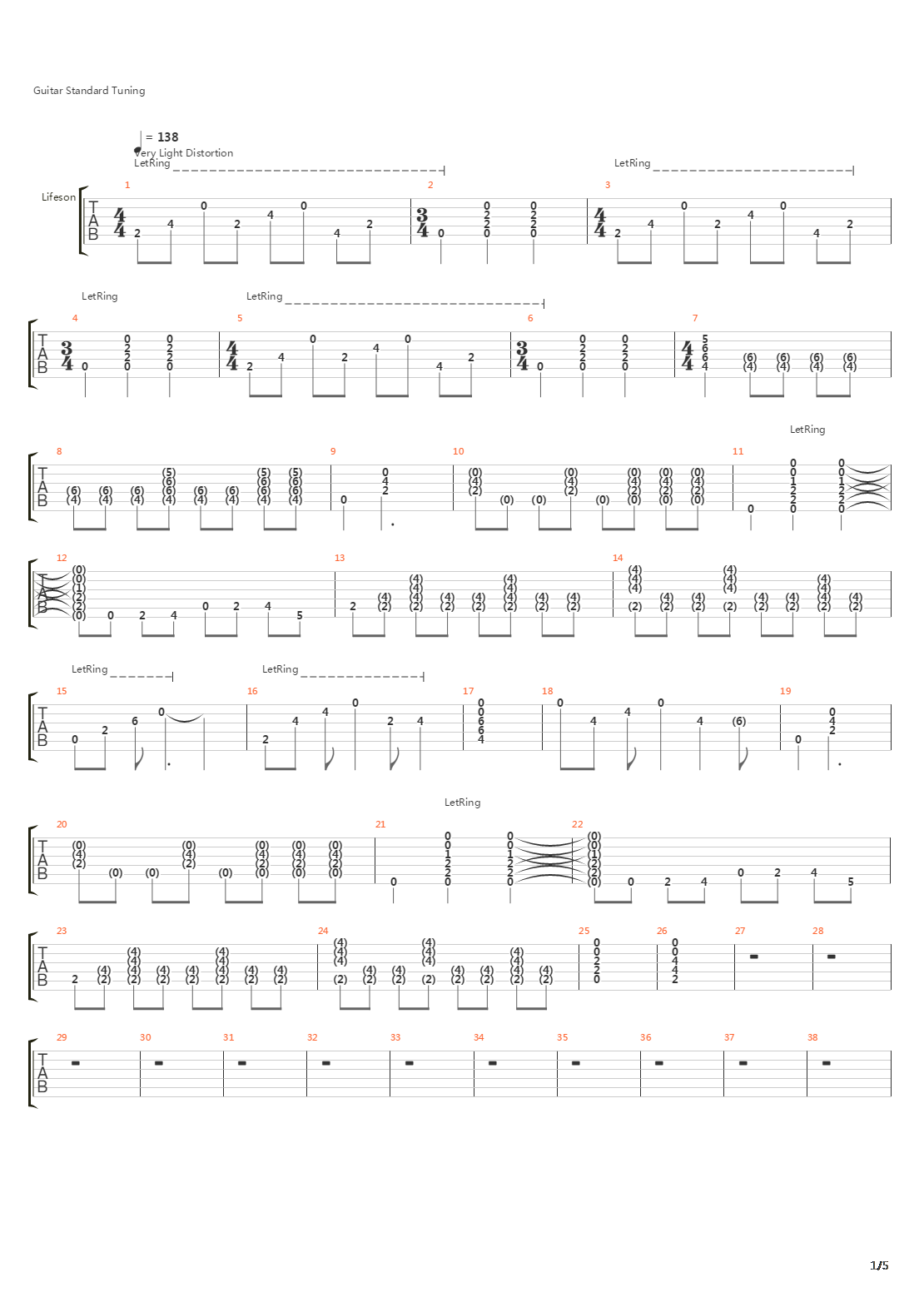 Time Stand Still吉他谱