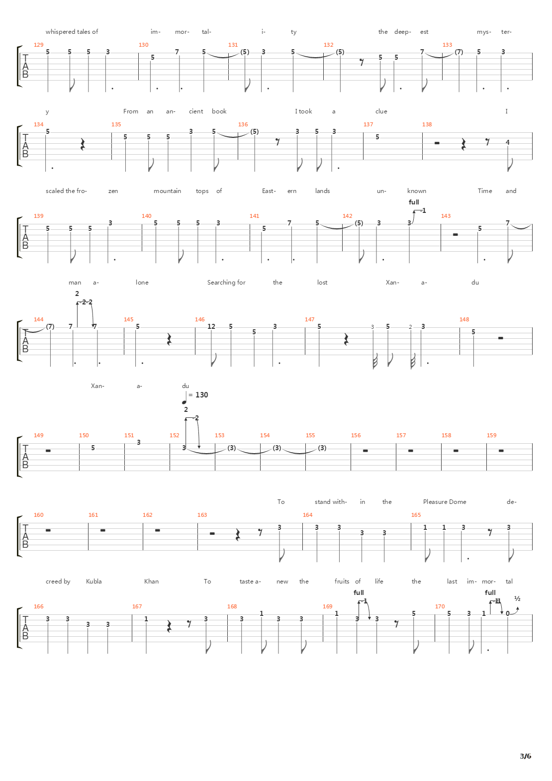 Xanadu吉他谱