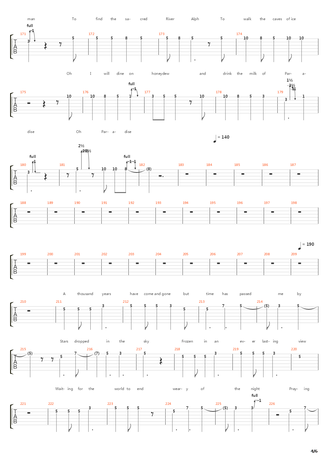 Xanadu吉他谱