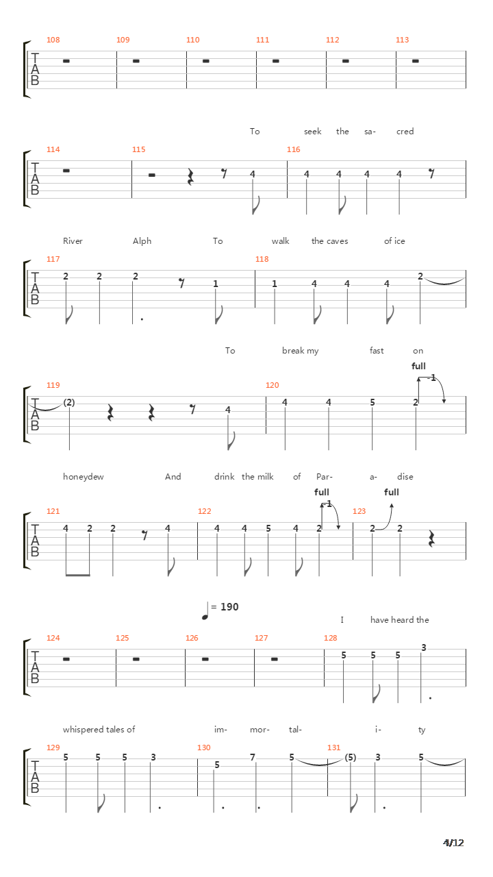 Xanadu吉他谱