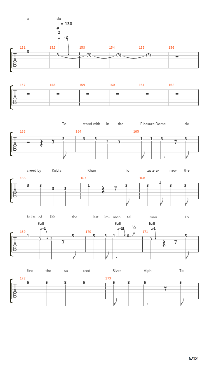 Xanadu吉他谱