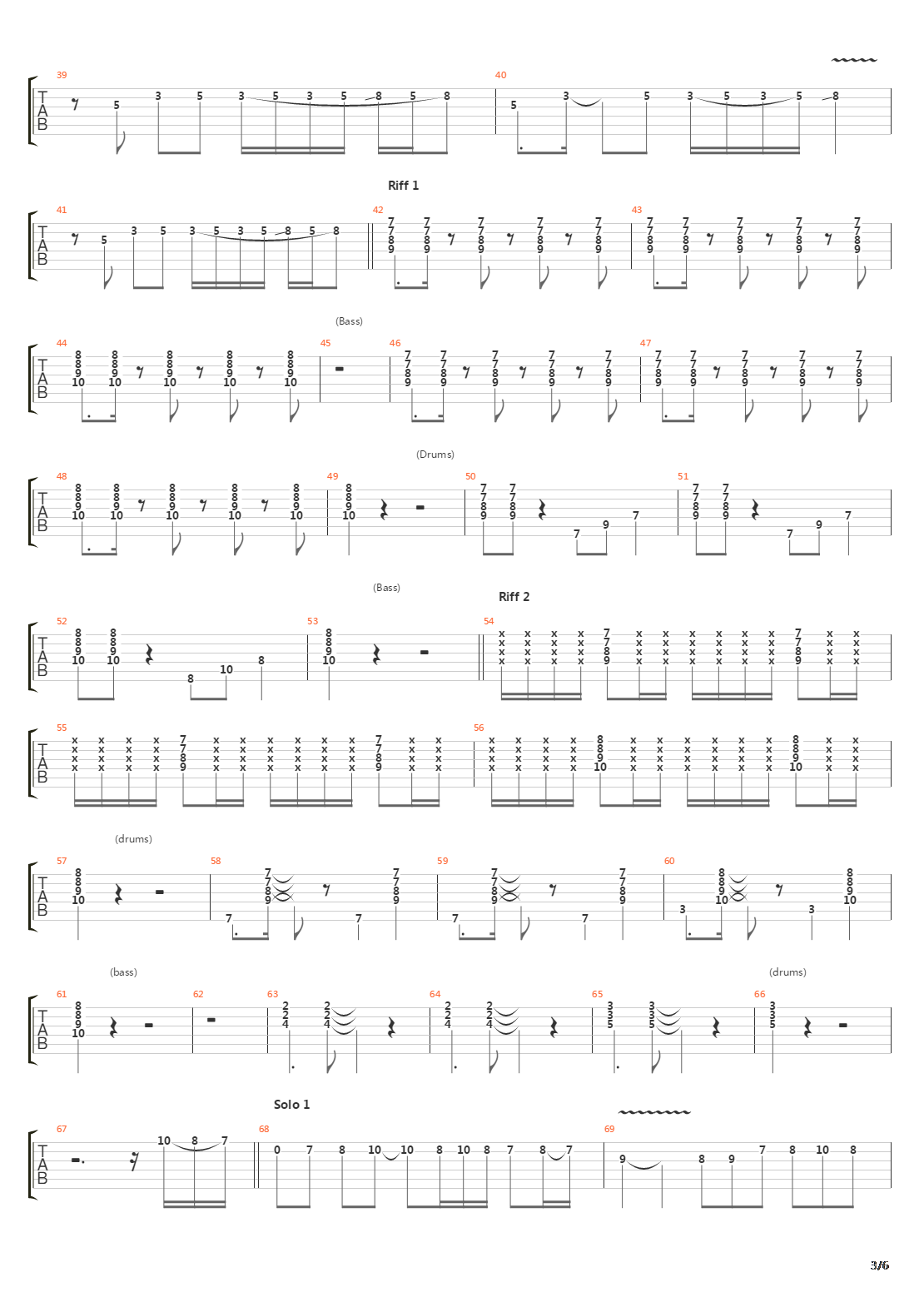 Yyz吉他谱