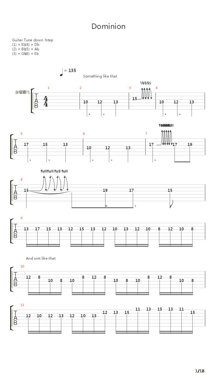 Dominion吉他谱