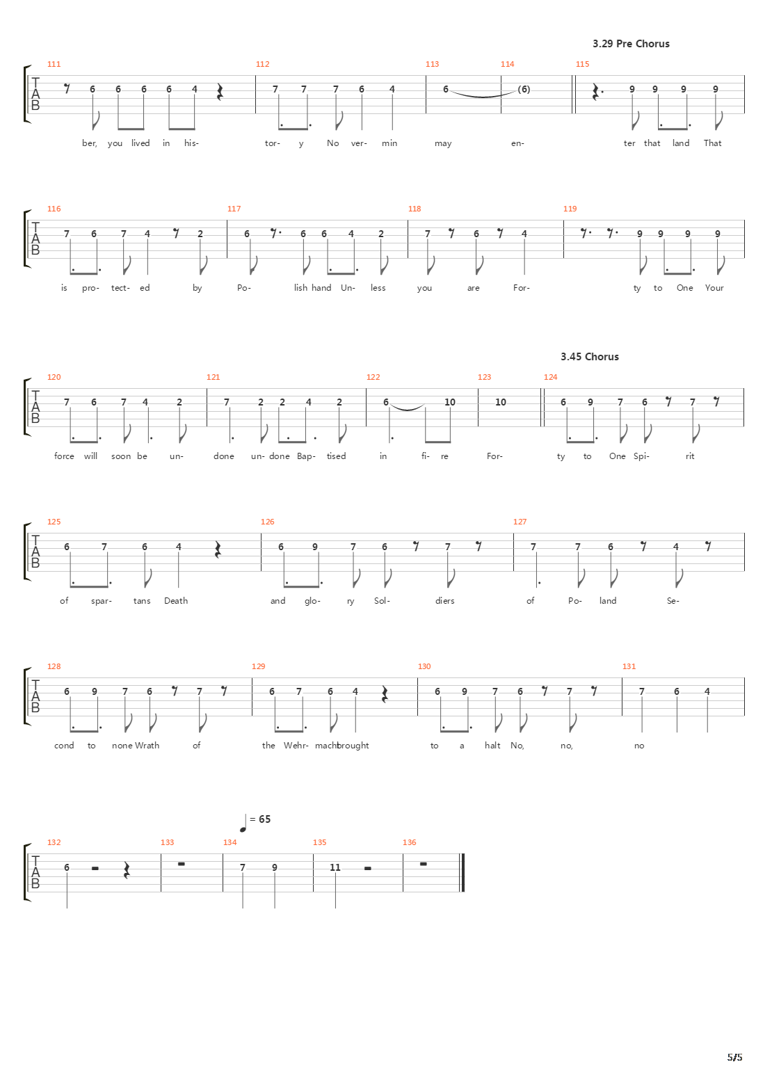 40-1吉他谱