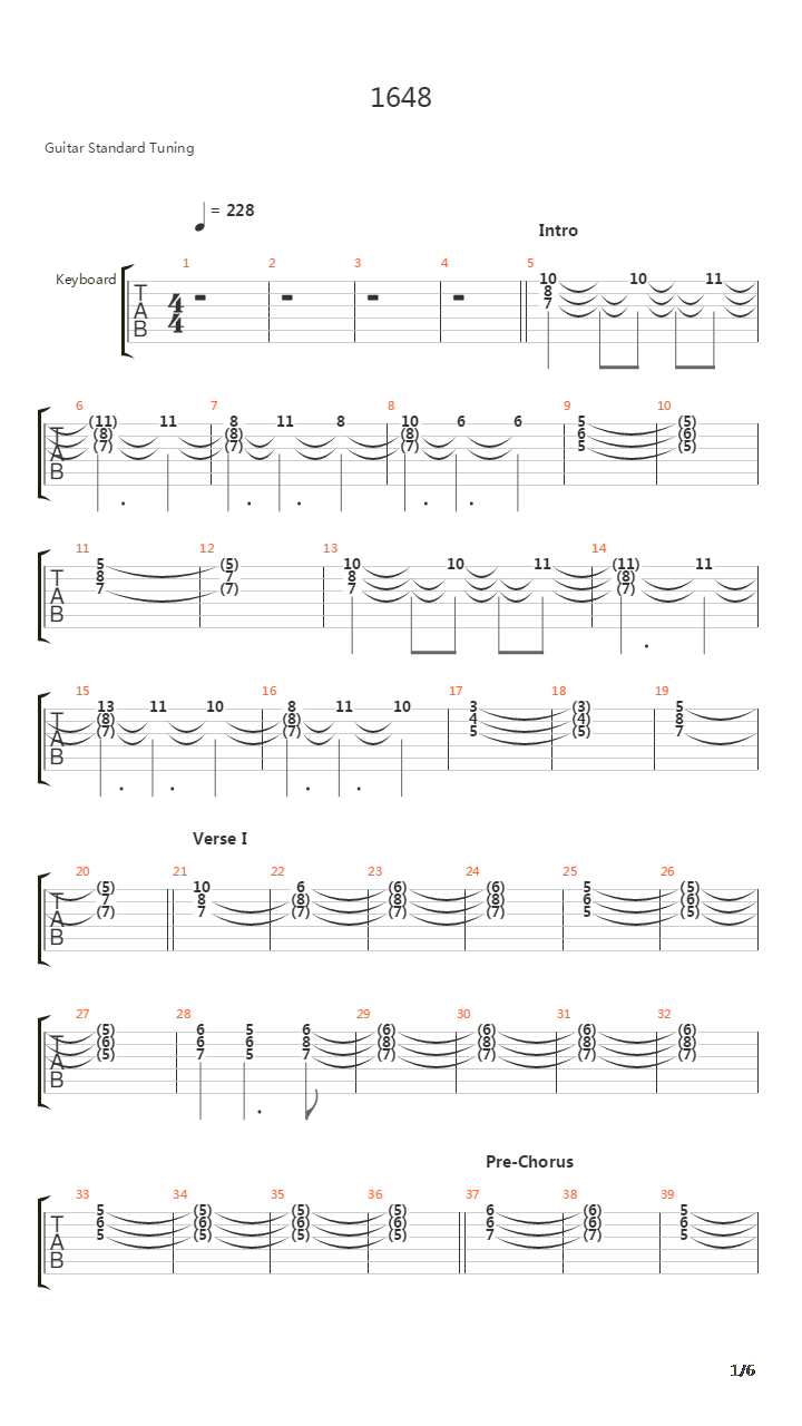 1648吉他谱