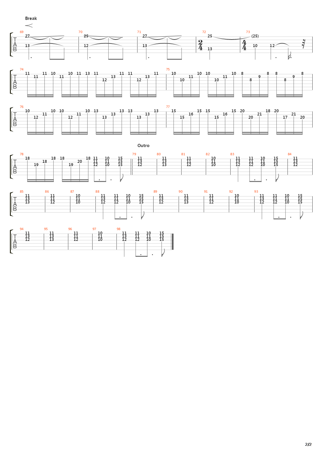 A Lifetime Of War吉他谱