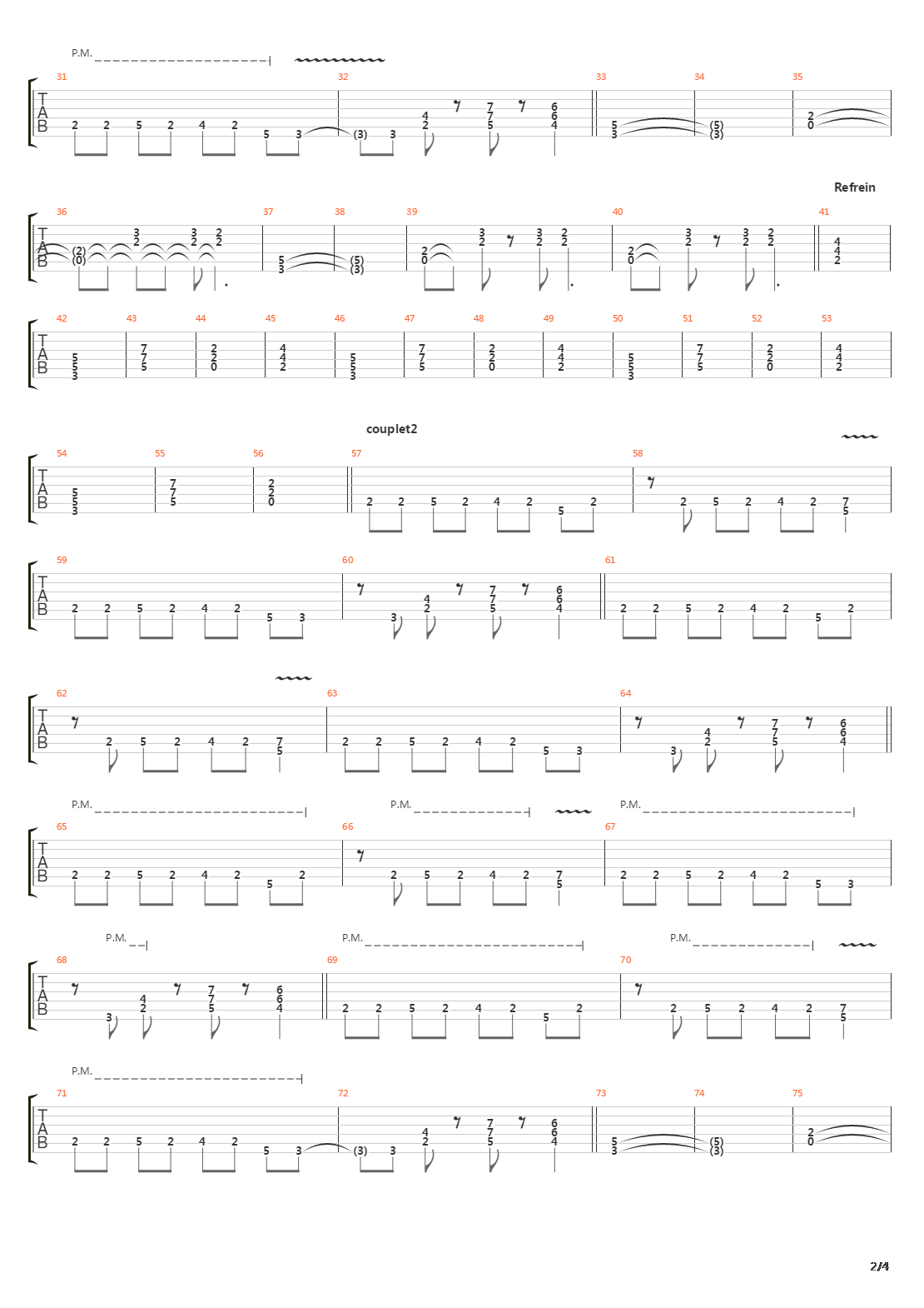 Metal Machine吉他谱