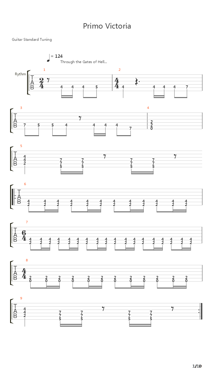 Primo Victoria吉他谱